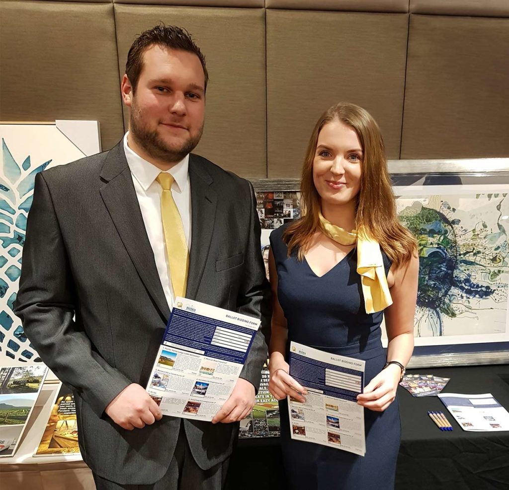 Behind the smile fundraiser supported by helping hand group ballot bidding and silent auction.